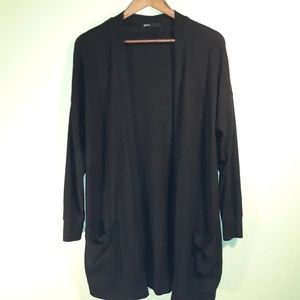 Gibson Black Cardi w/Patch Pockets size S 007